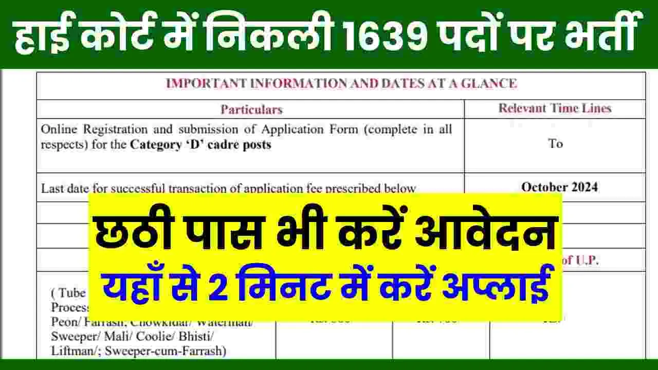 High Court Recruitment 2024